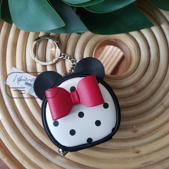 kate spade new york Disney X minnie mouse coin purse polka dot bow